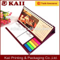free design for desk calendar2016 calendar printing, calendar with sticky note in China for many years